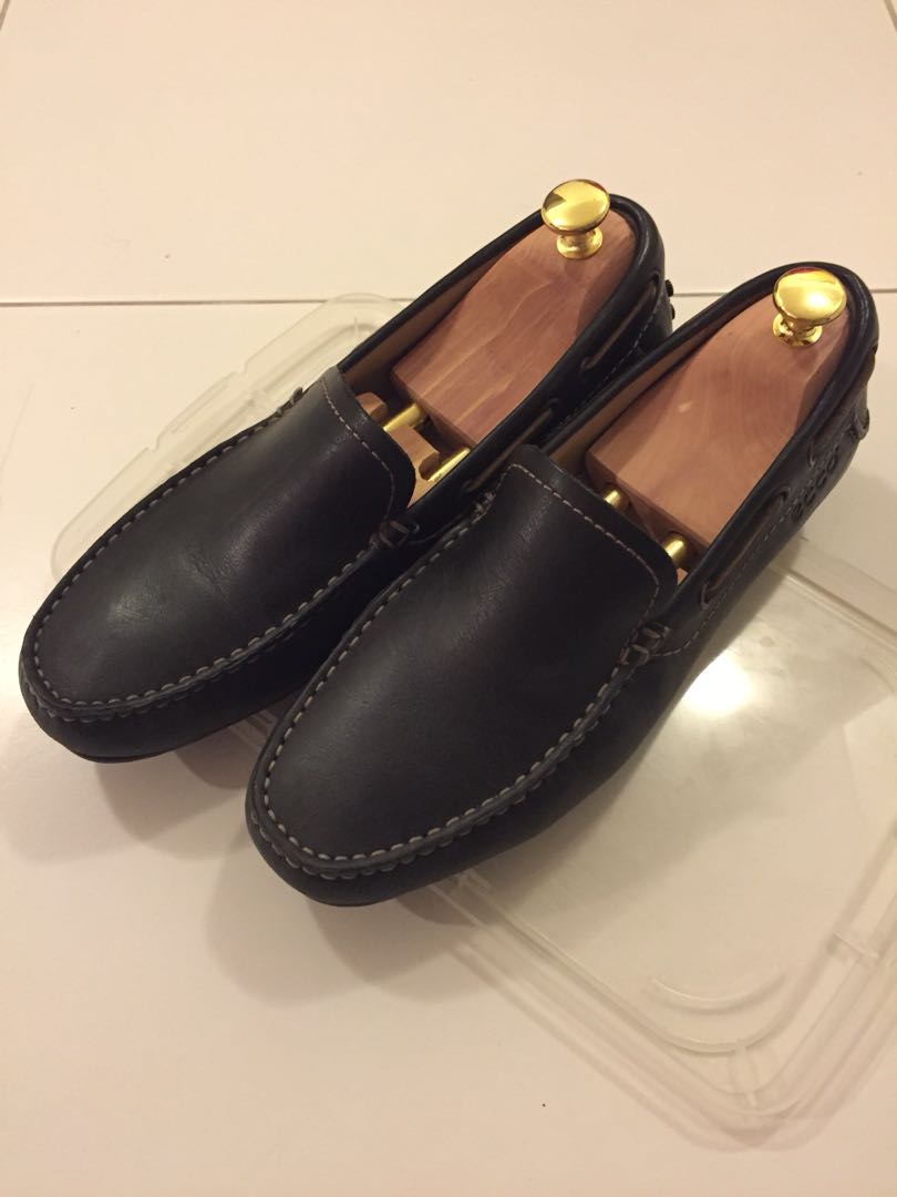 ecco leather loafers