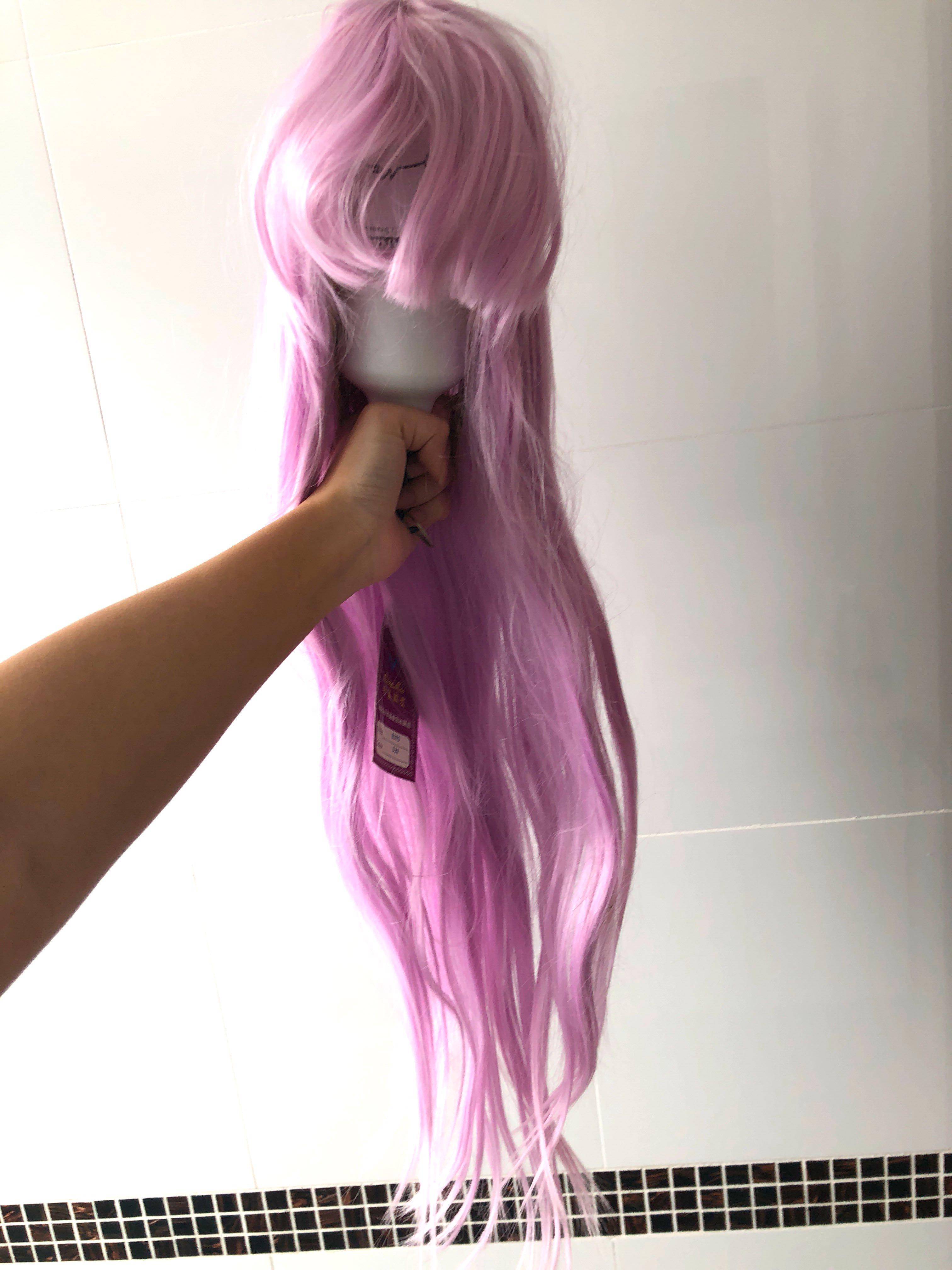 Pinkish Purple Hair Wig Women S Fashion Accessories Hair