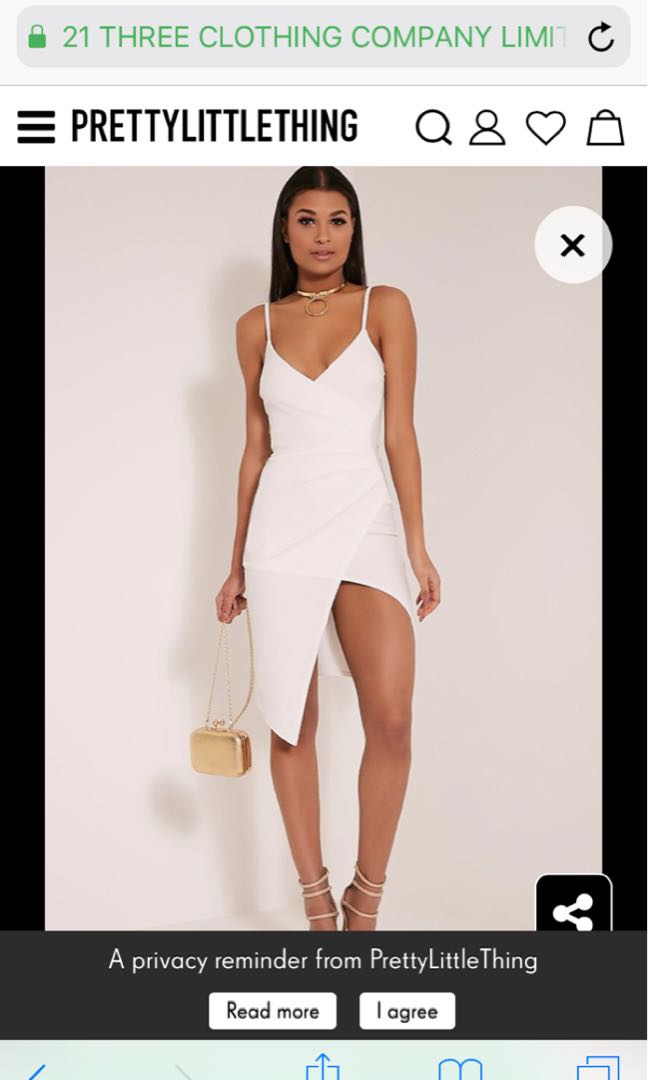 Pretty Little Thing White Dress Women S Fashion Clothes On Carousell
