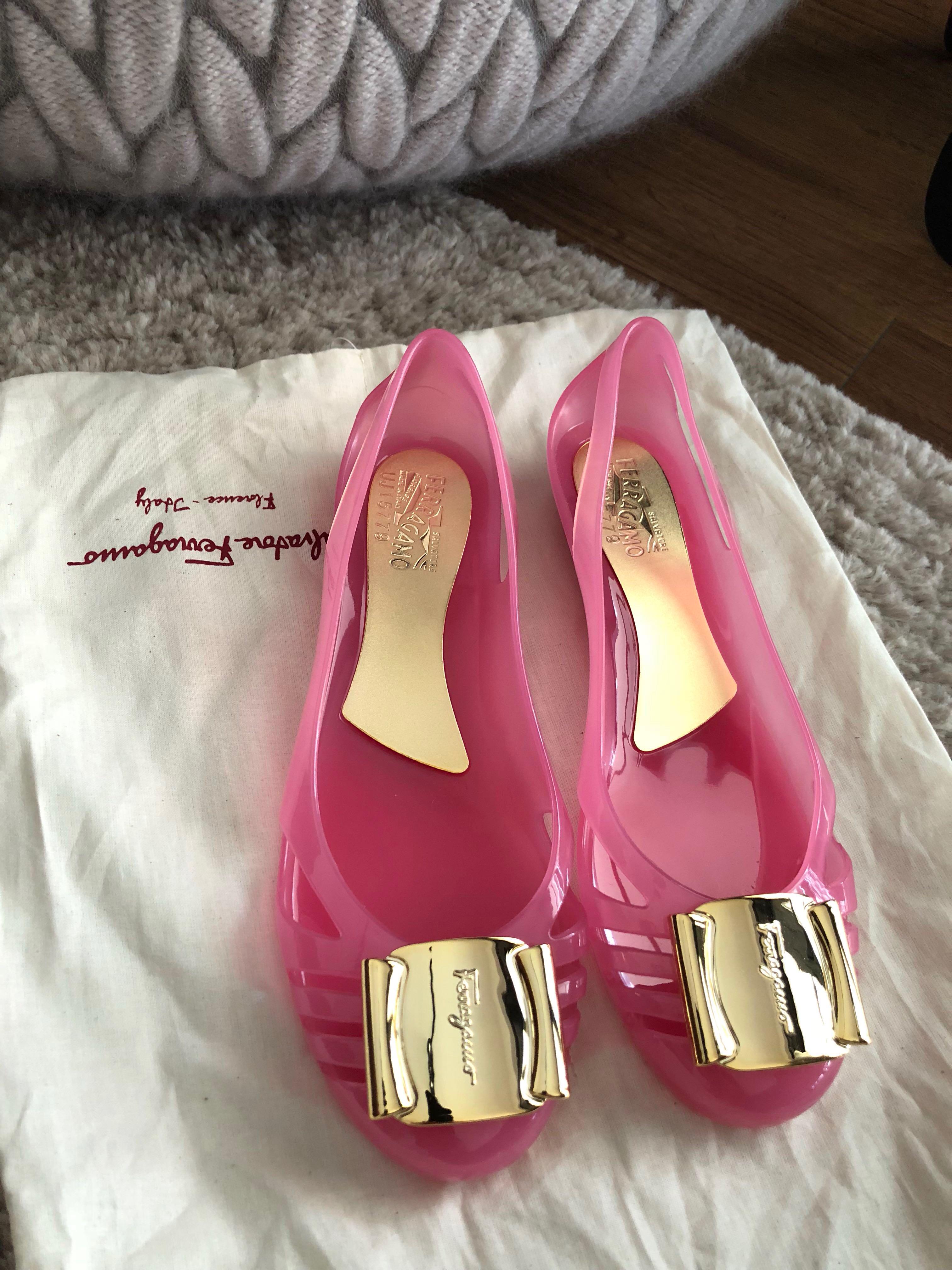 Salvatore Ferragamo Bermuda Jelly Flats Luxury Sneakers Footwear on Carousell