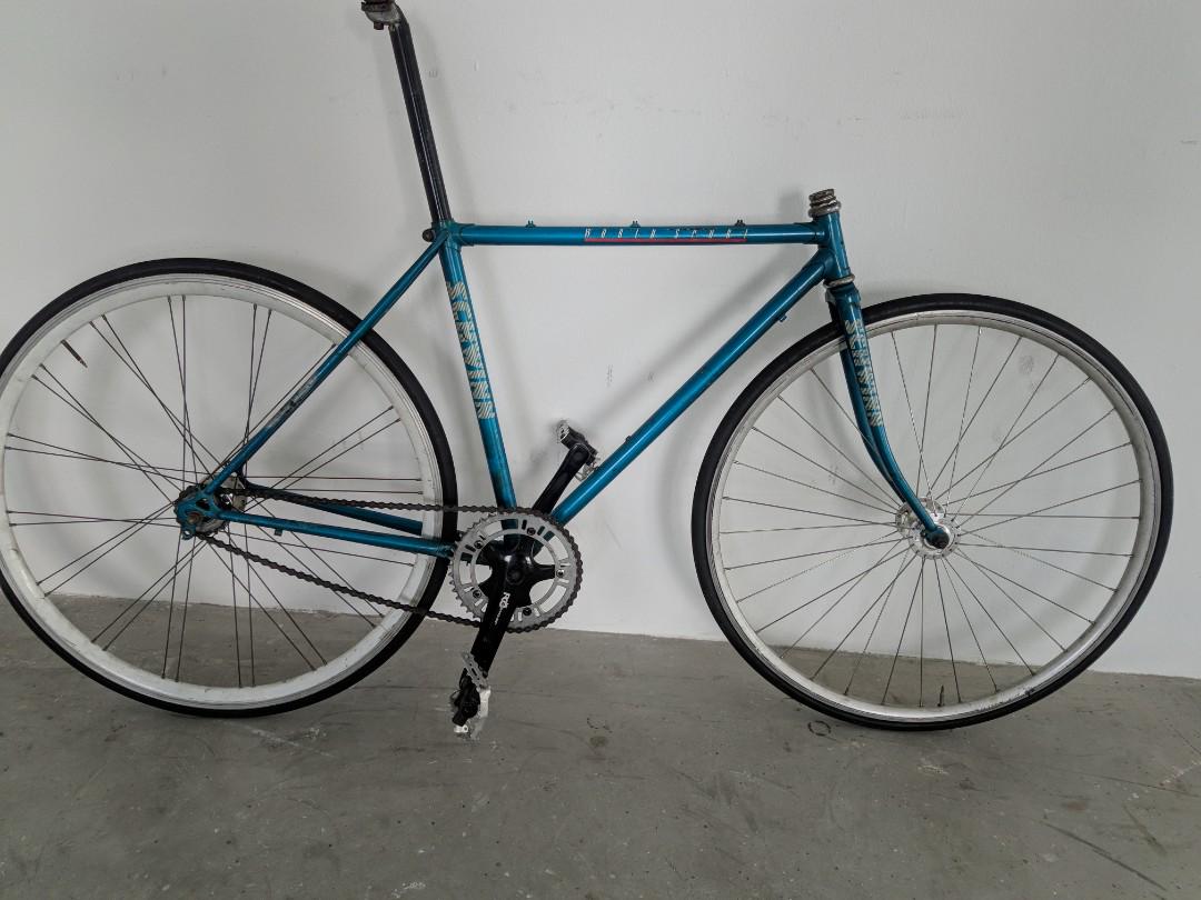 vintage road bike to fixie