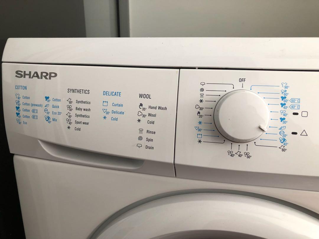 Sharp front load washing machine, TV & Home Appliances, Washing