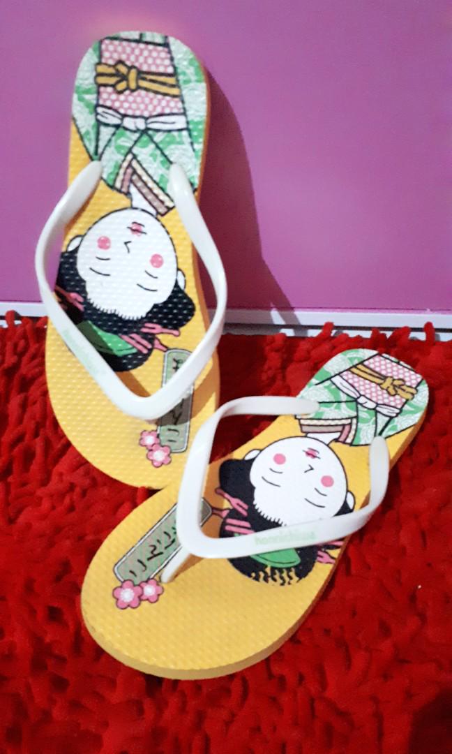 Slippers Yellow Sandal Jepit Lucu Sandal Jepit Cartoon