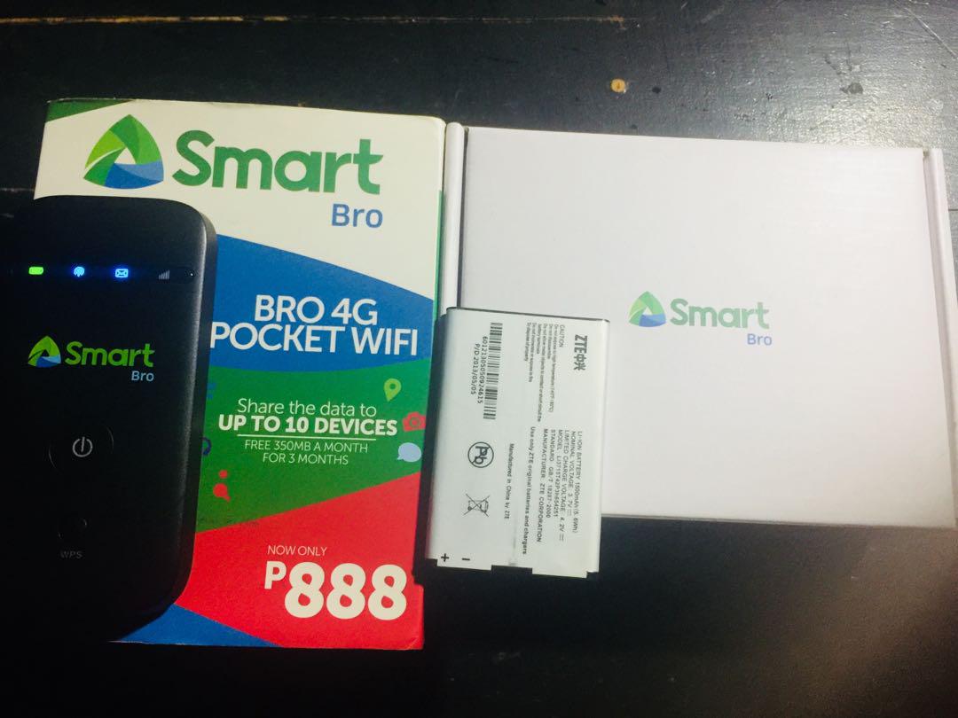 Smart Bro Pocket Wifi w/ extra battery up to 12mbps, Computers & Tech