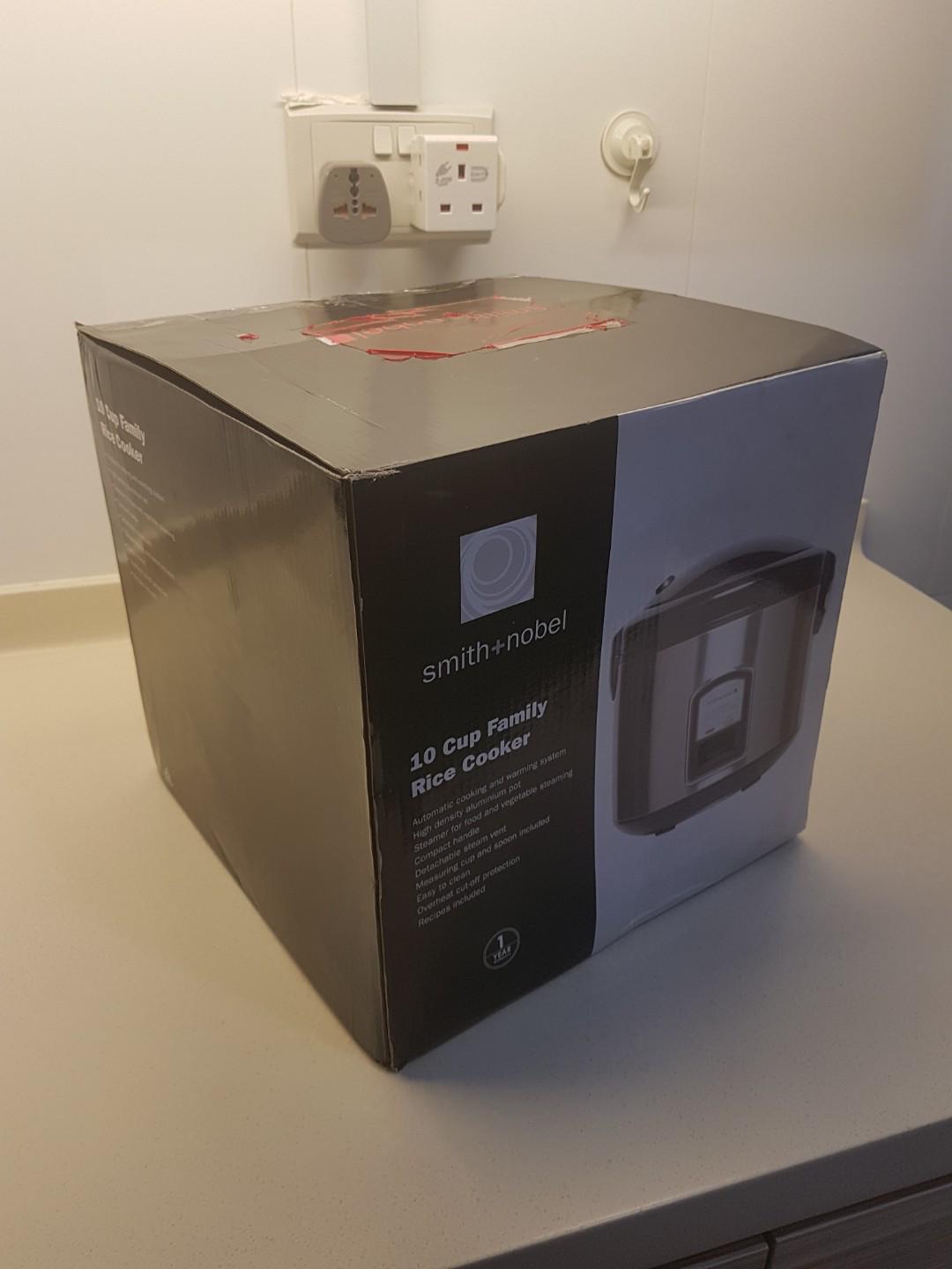 Smith + Nobel 10 Cup Family Rice Cooker (with steam tray + measuring cup & spoon) 700W > From