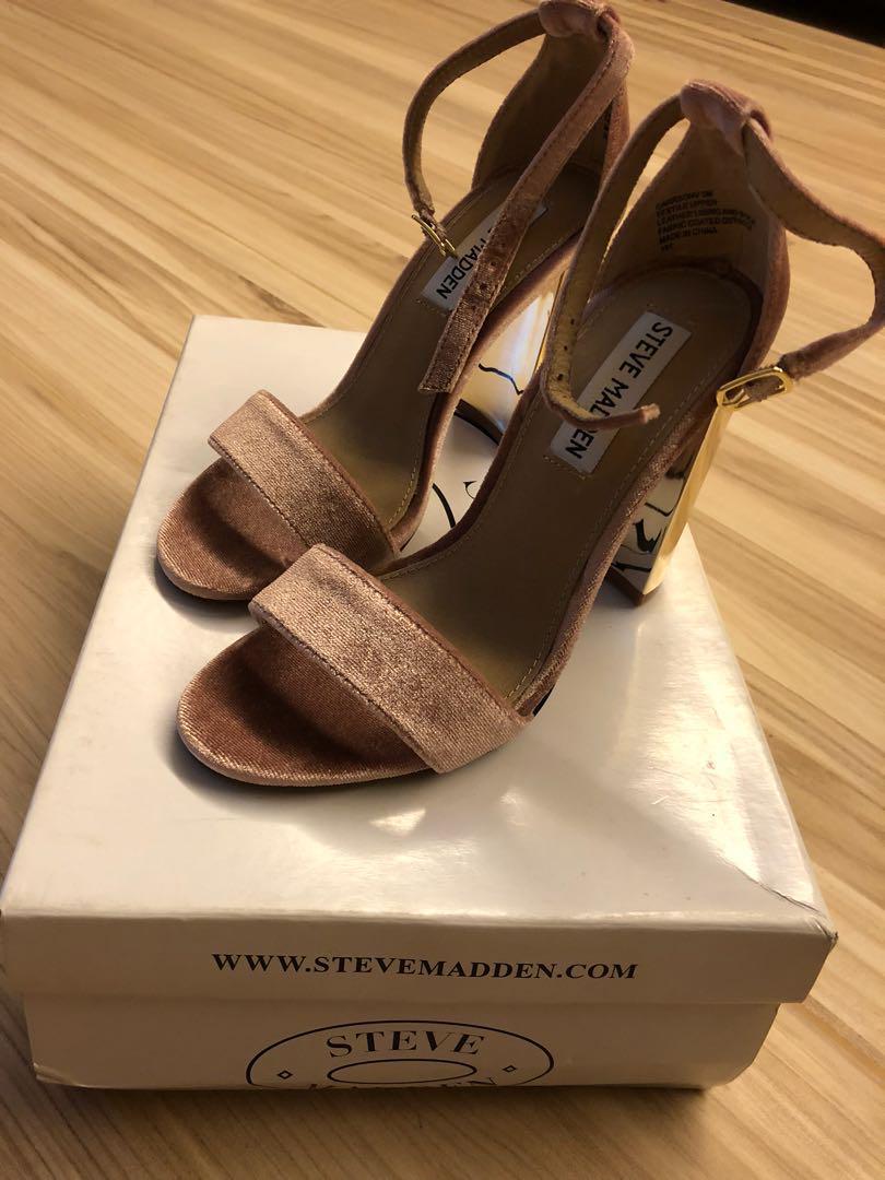 steve madden strappy block heels