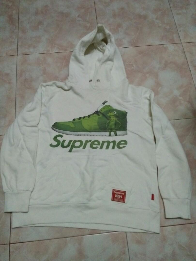 Supreme Nike Green Frog Hoodie Men s Fashion Tops Sets