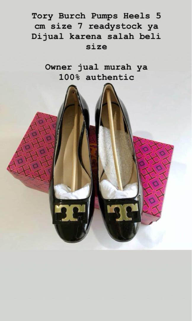 Tory Burch Pumps Heels 5 Cm Fesyen Wanita Sepatu Di Carousell