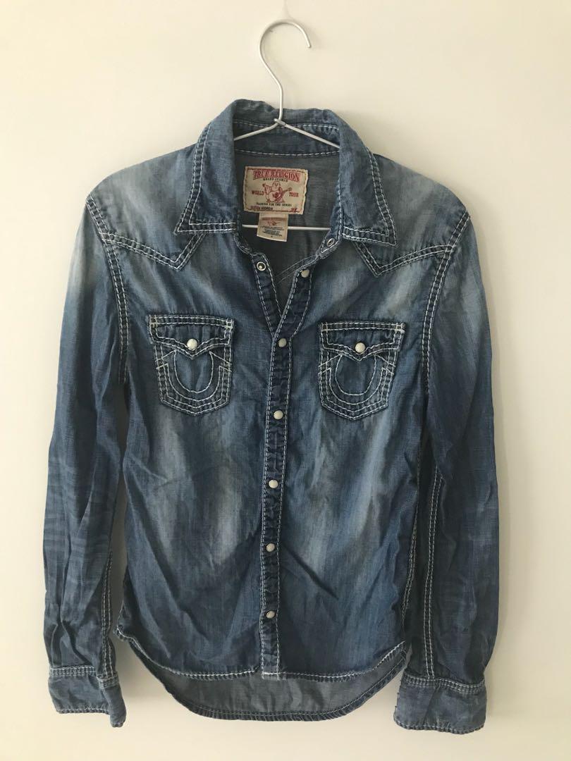 true religion denim shirts