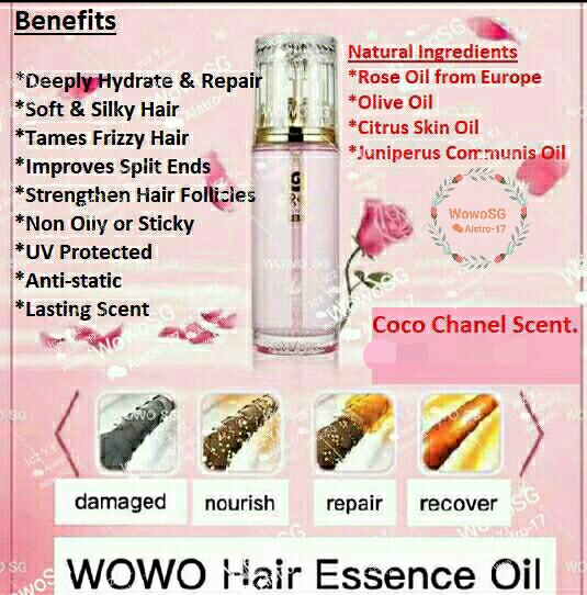 Wowo Rose Hair Serum Tame Frizzy Hair Health Beauty Hair