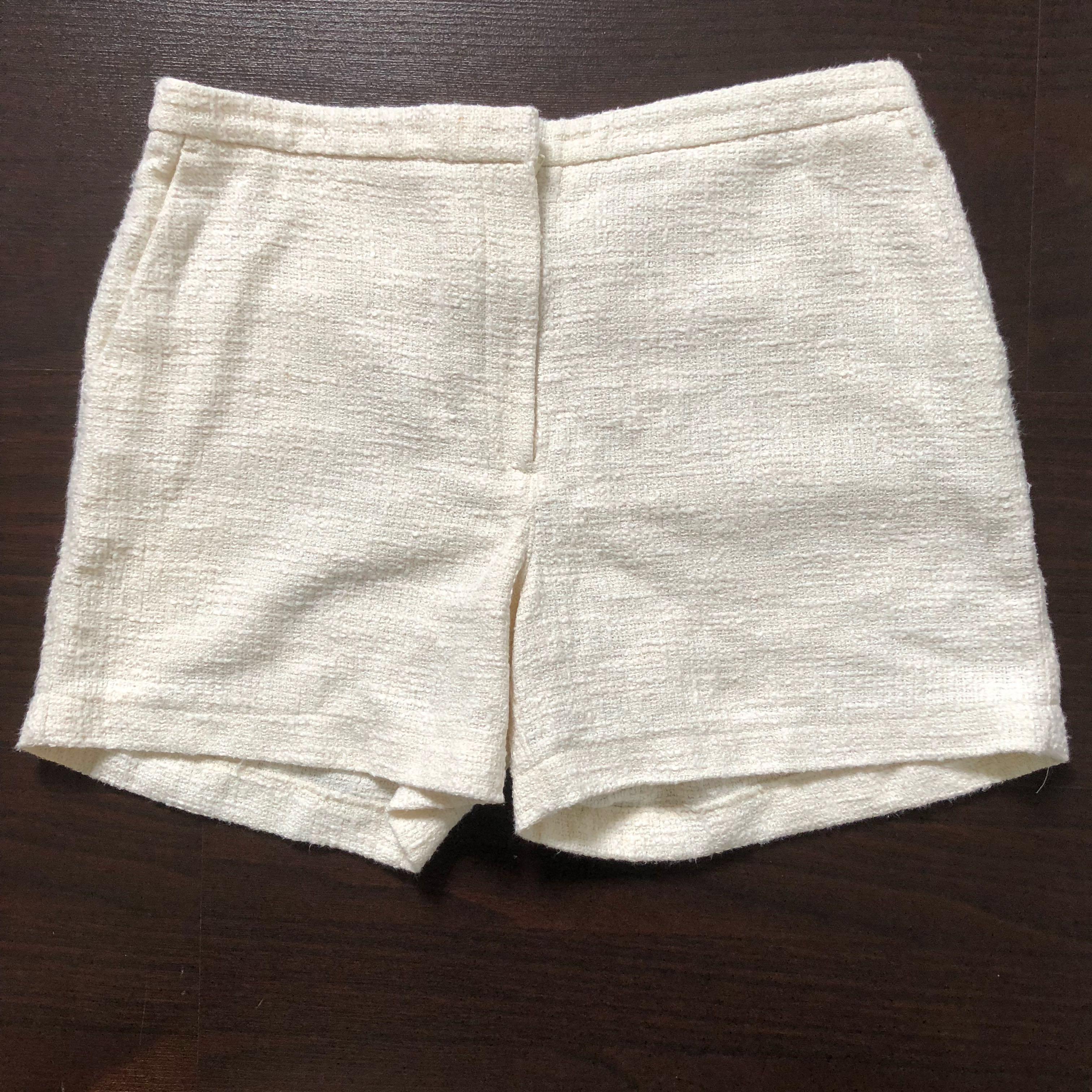 tweed shorts zara