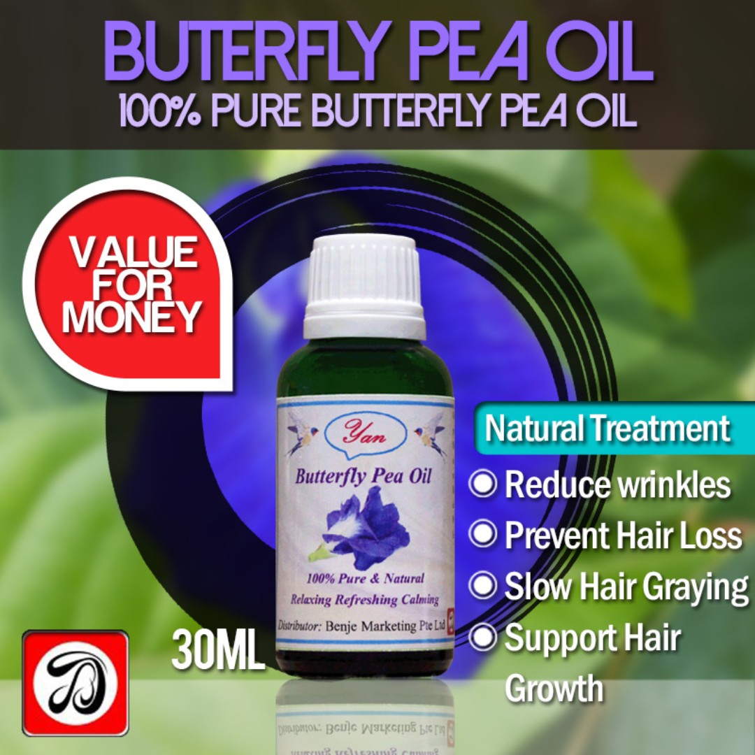 Benje Yan Butterfly Pea Essential Oil, Health & Beauty, Bath & Body on