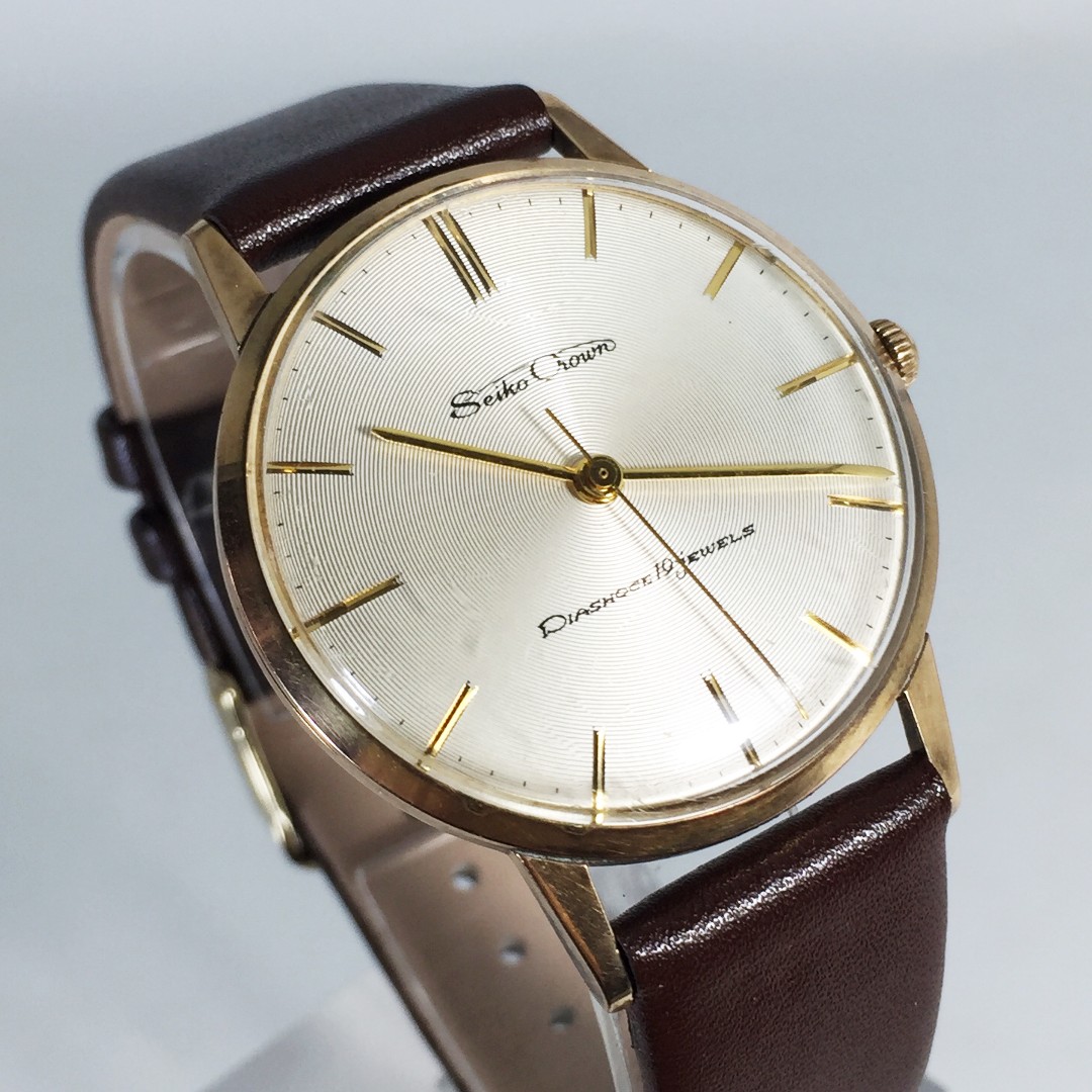 1960s Vintage Seiko Crown Diashock Mechanical Winding Watch, Men's ...