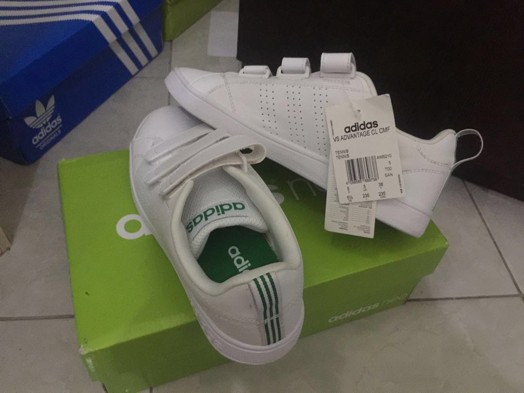 adidas neo advantage white green