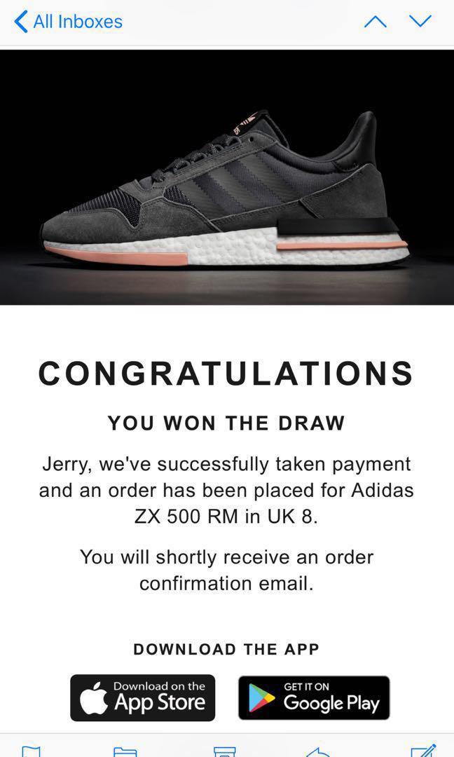 Adidas Zx 500 Rm Black With Orange Stripe Base Men S Fashion Footwear Sneakers On Carousell