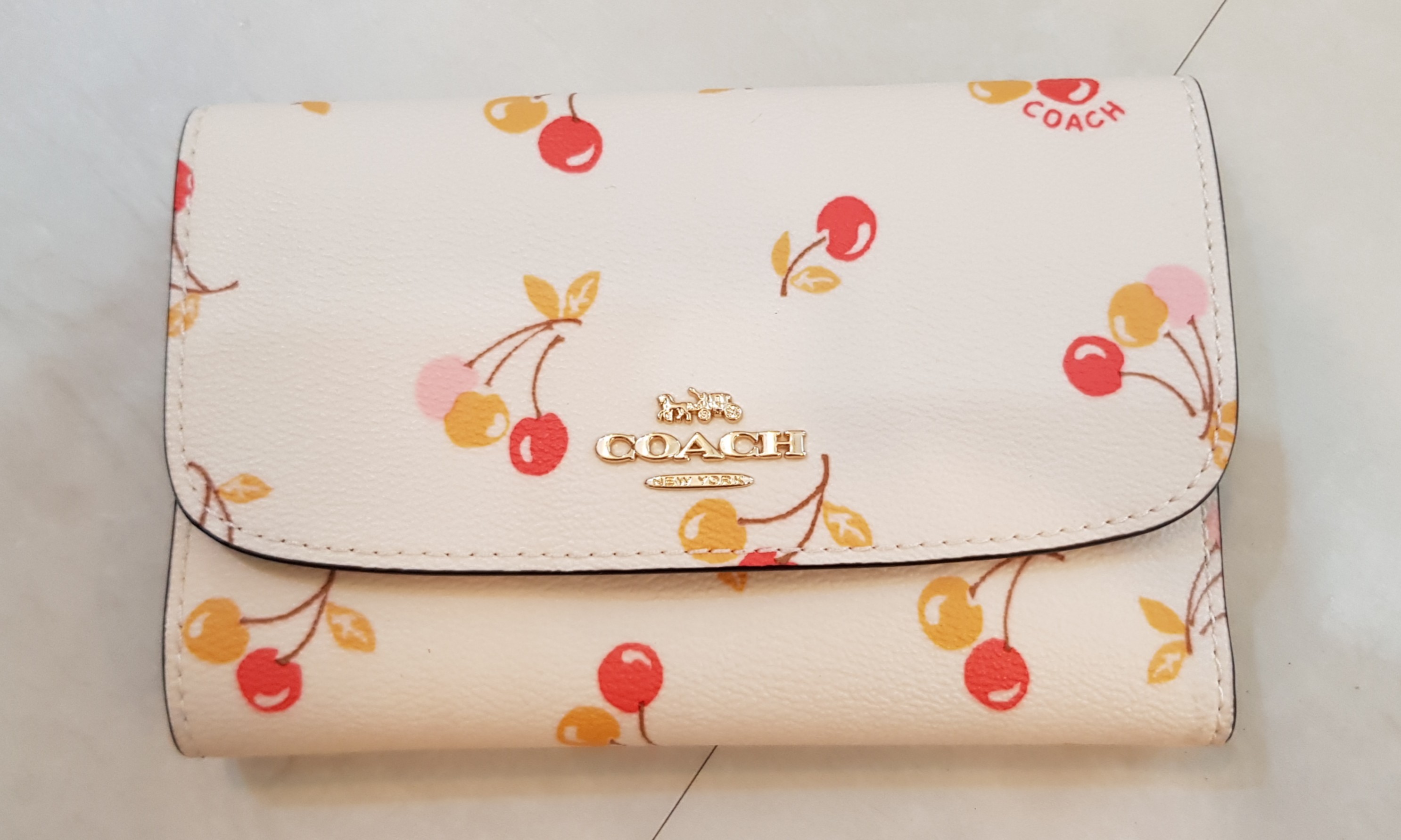 cherry print coach purse