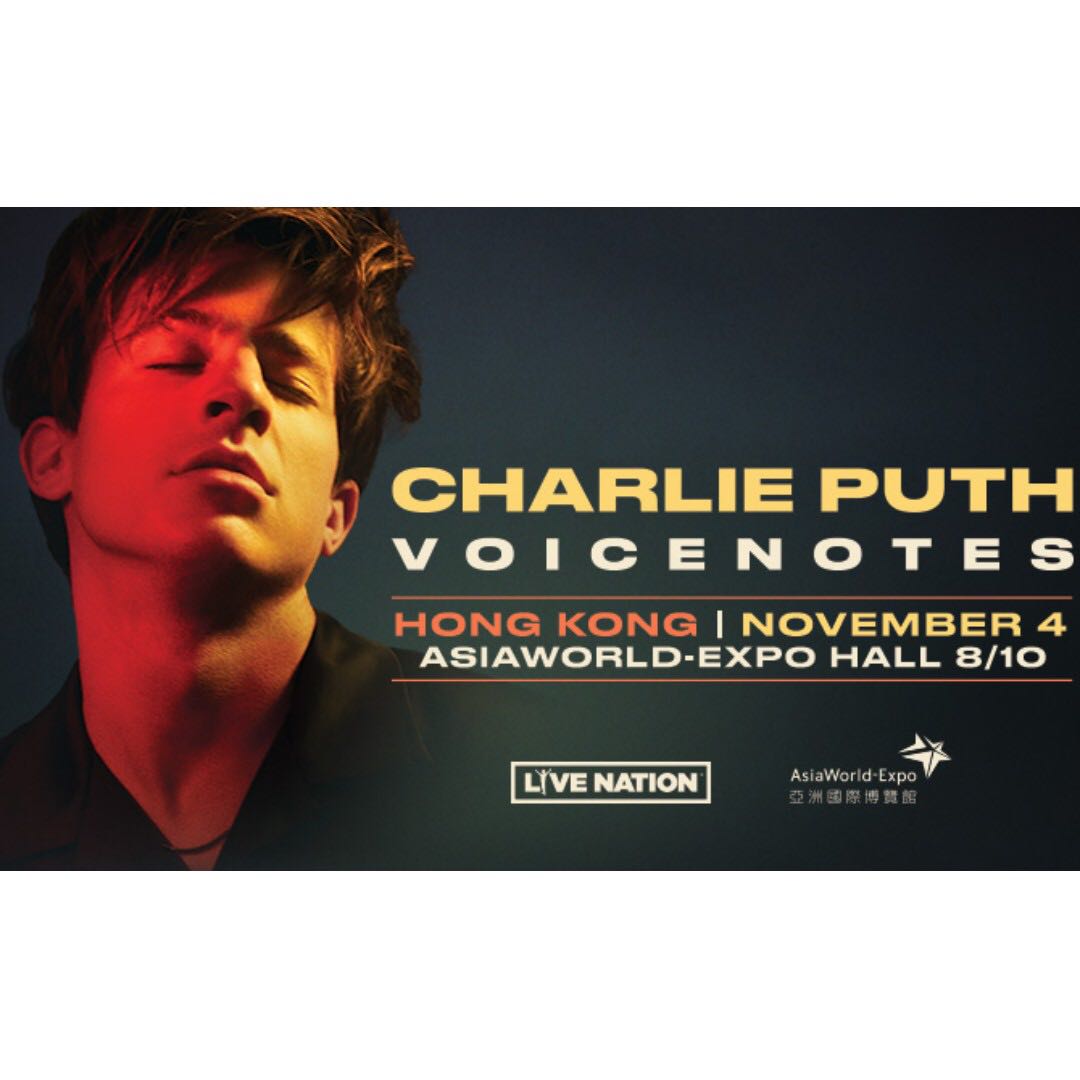 CHARLIE PUTH VOICENOTES TOUR 588 STANDING TICKET, 門票＆禮券, 本地景點門票及交通 Carousell