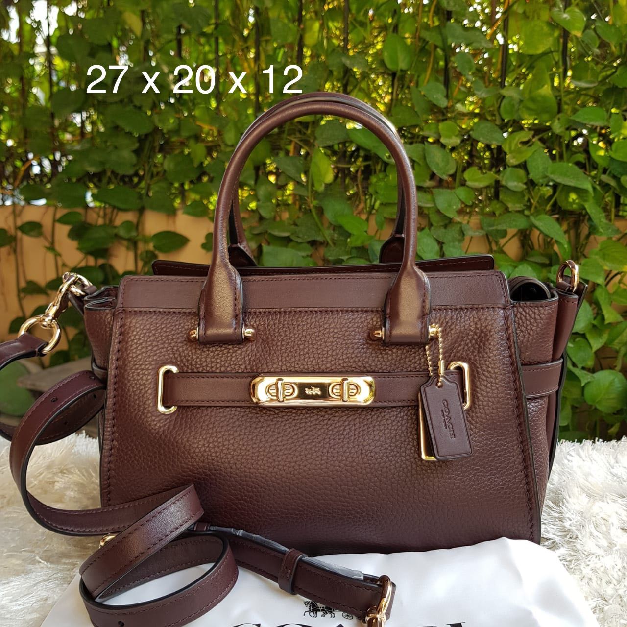 coach swagger 27 oxblood