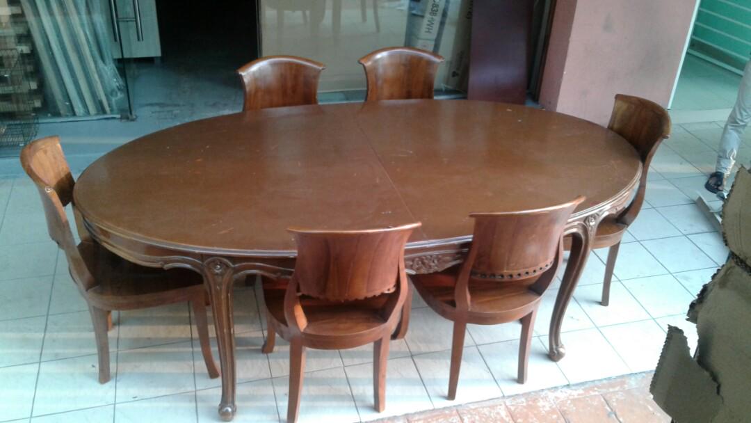 Dining Table Jati 1 6 Home Furniture Furniture On Carousell