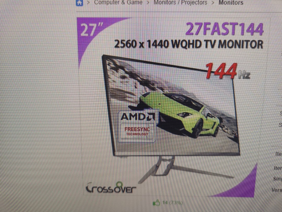 Faulty monitor 27inch crossover, Computers & Tech, Parts & Accessories ...