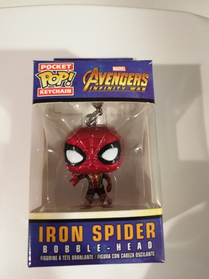 iron spider funko pop keychain