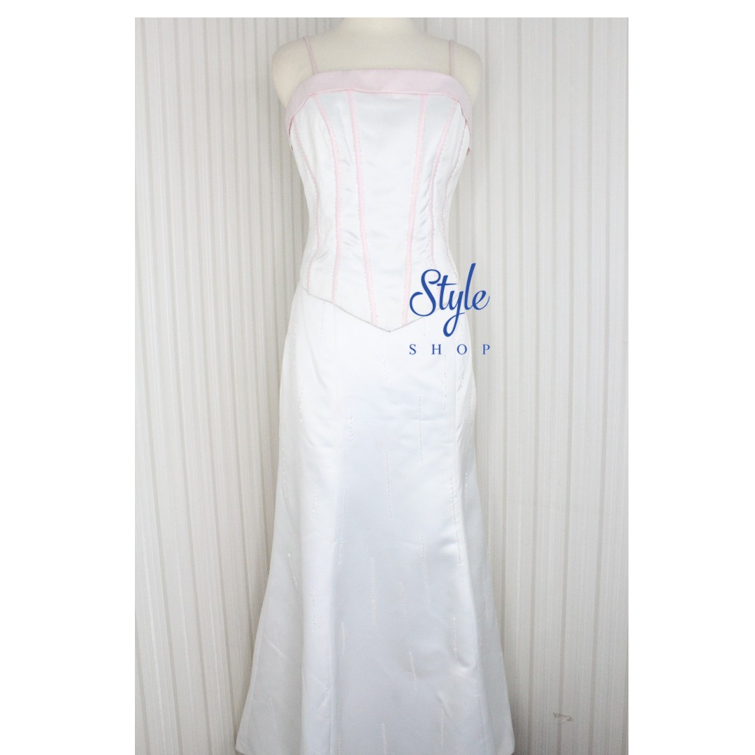 Gaun Pesta Long Dress 2pcs Kemben Dan Rok Gaun Prewedding Olshop