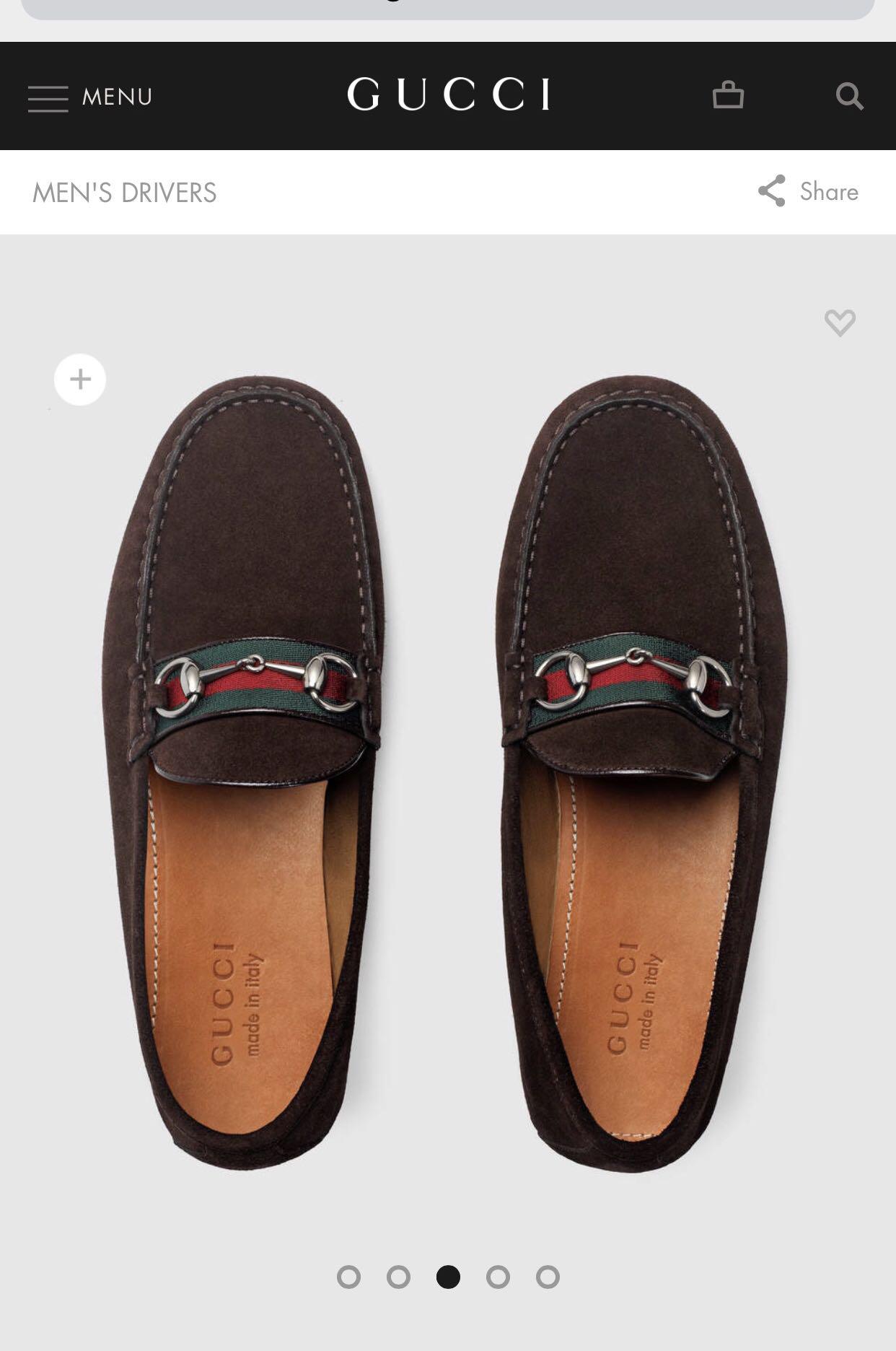 Gucci Suede Driver with Web (Loafer 