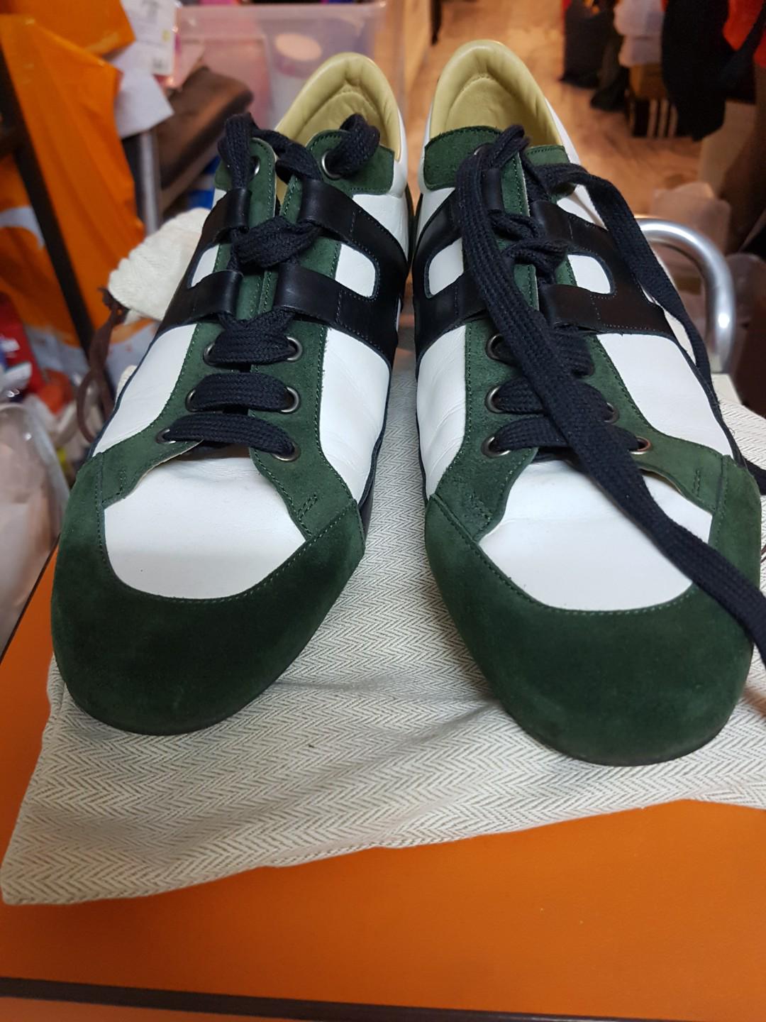 Hermes sneaker shoes euro 40 with box. Text 82188034 Men s Fashion Footwear Sneakers on Carousell