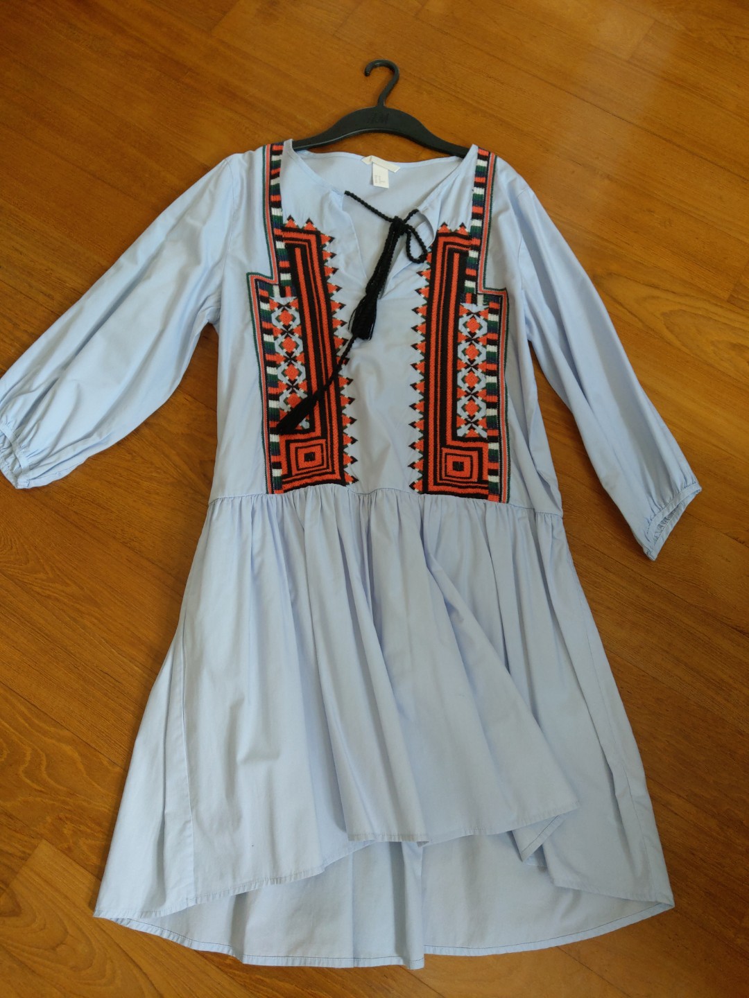 h&m baby blue dress