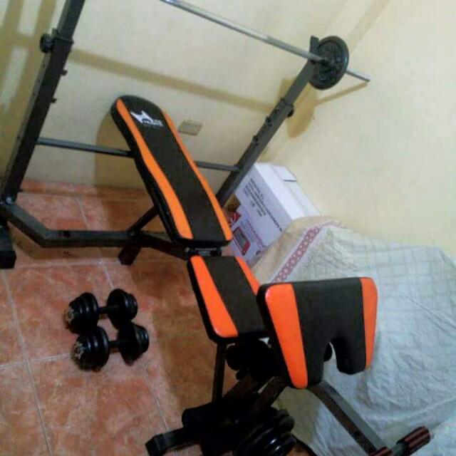 Home Gym Equipment Bench Press Set On Carousell