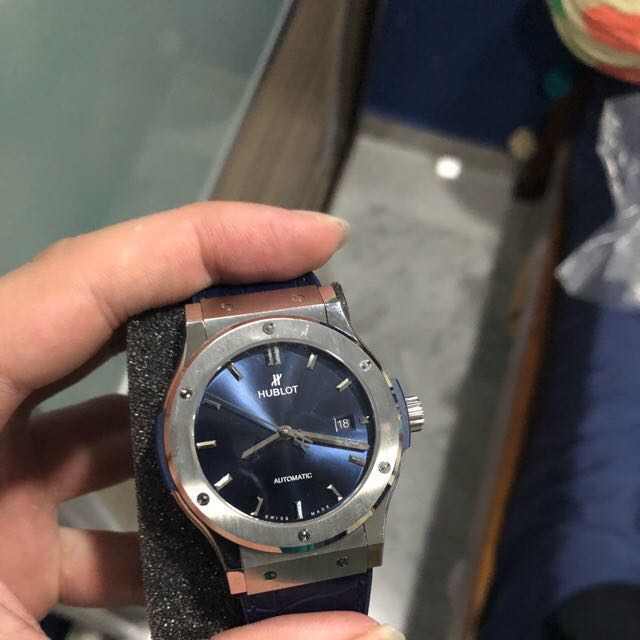 Hublot Classic Fusion 45mm - Titanium - Blue Dial — Custom Diamond Set -  cchenwatch