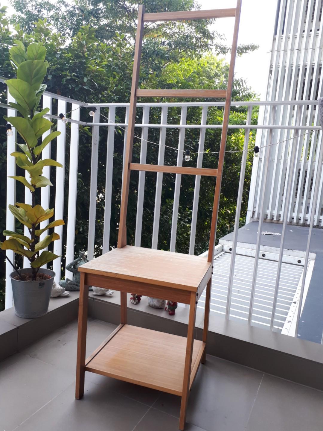 Ikea Ragrund bamboo stand / towel rack chair, Furniture & Home Living