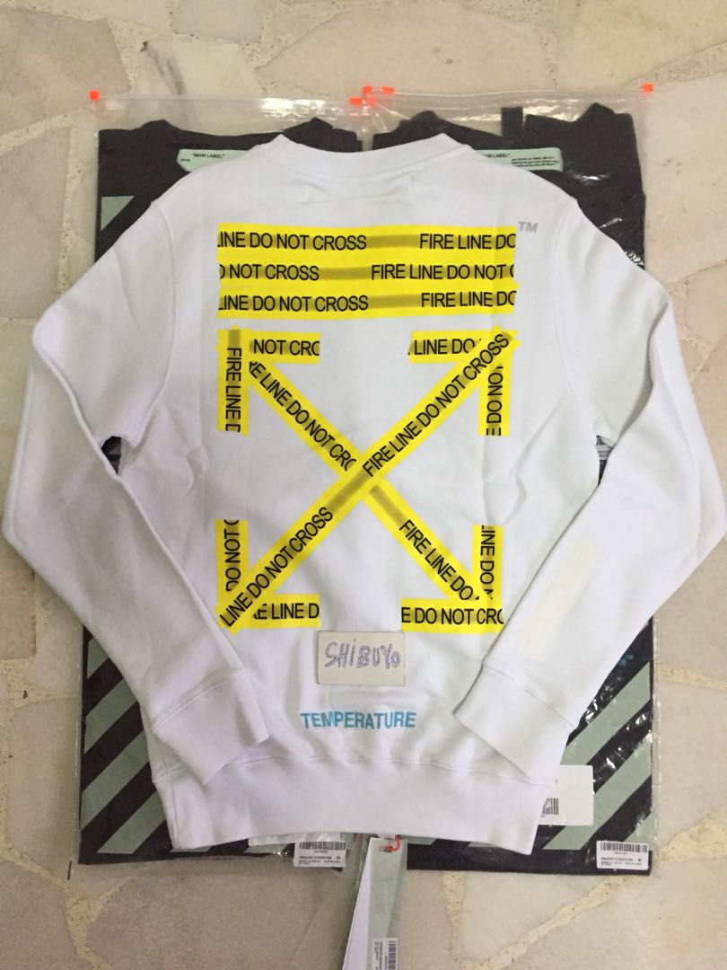 Off white firetape crewneck store