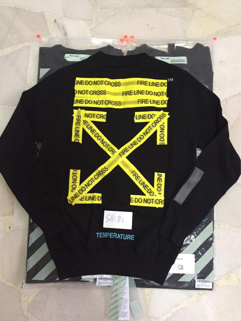 Off white firetape crewneck store