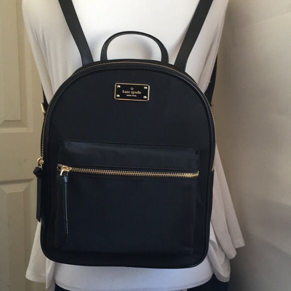 kate spade small black backpack