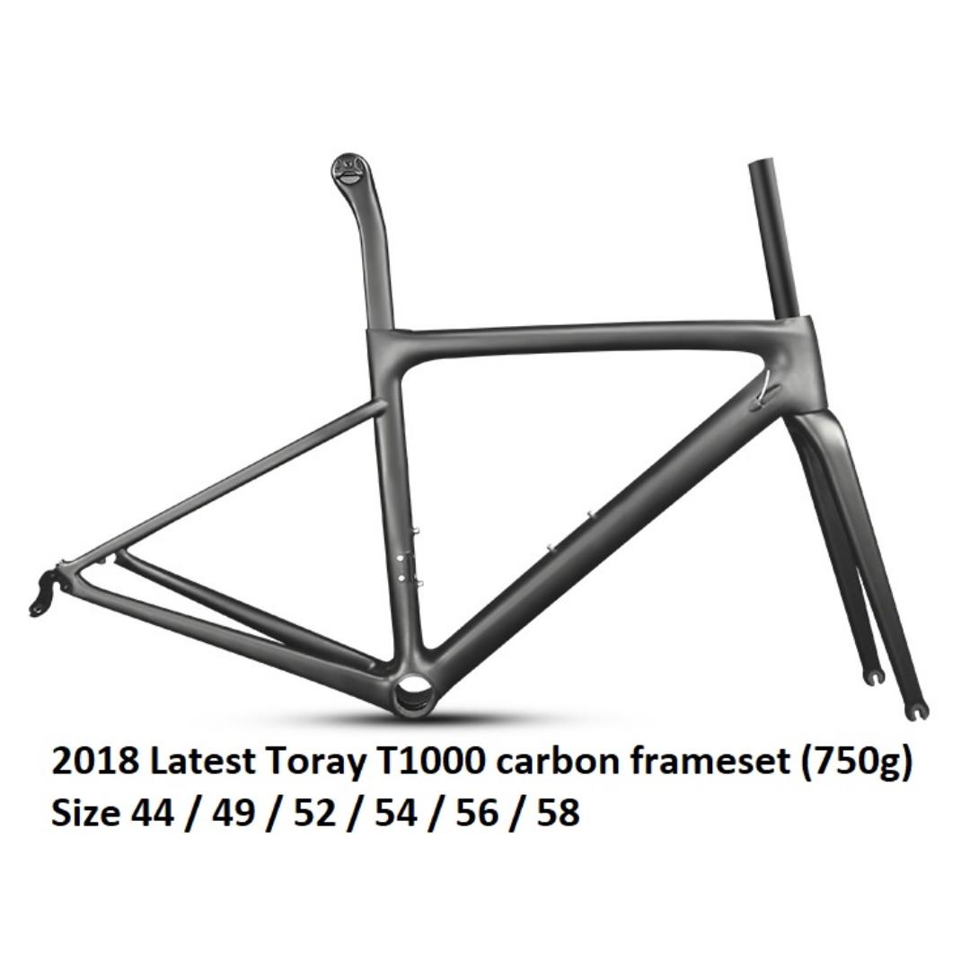 Lightest T1000 Carbon road frame frameset 750g