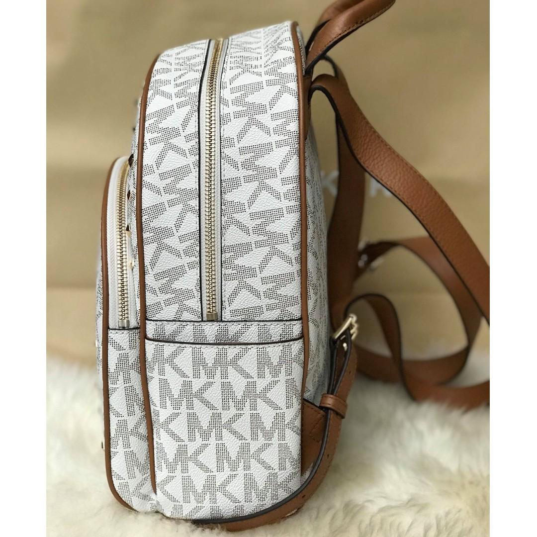 Michael kors Abbey Medium Studded Vanilla/Acorn Backpack, Women's Fashion,  Bags & Wallets, Backpacks on Carousell