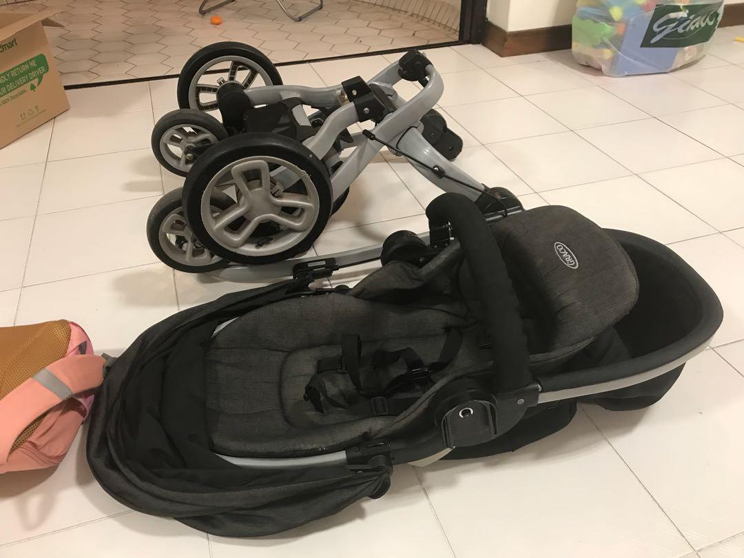 Stroller (Category: Strollers) located in Singapore. Submitted by chanceim (Listing ID 184846310, Image 5). Description: 2014 it was the stroller of the year Graco stroller, back wheel need air or repair Pick up: Amber garden.