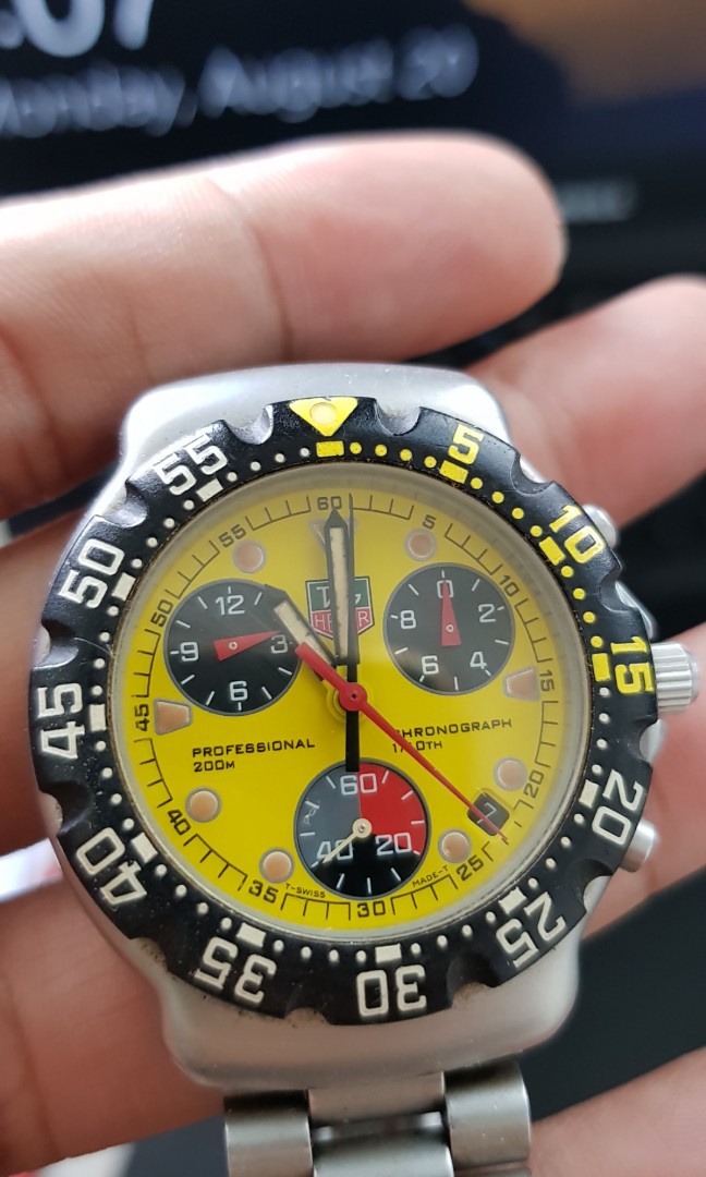 Tag heuer yellow face on sale