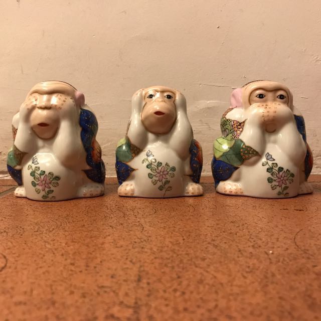 Three Wise Monkeys See No Evil Hear No Evil Speak No Evil