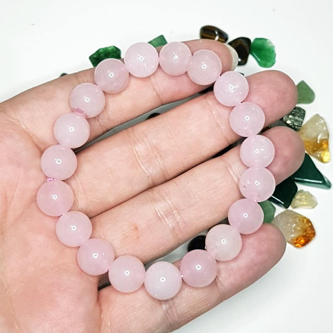 rose quartz crystal beads