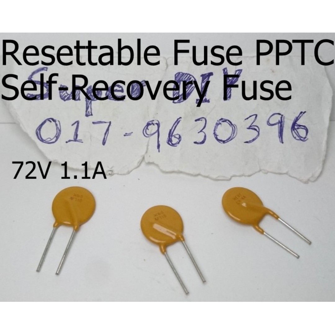 72V 1.1A PPTC resettable fuse SelfRecovery Fuses auto recovery, TV
