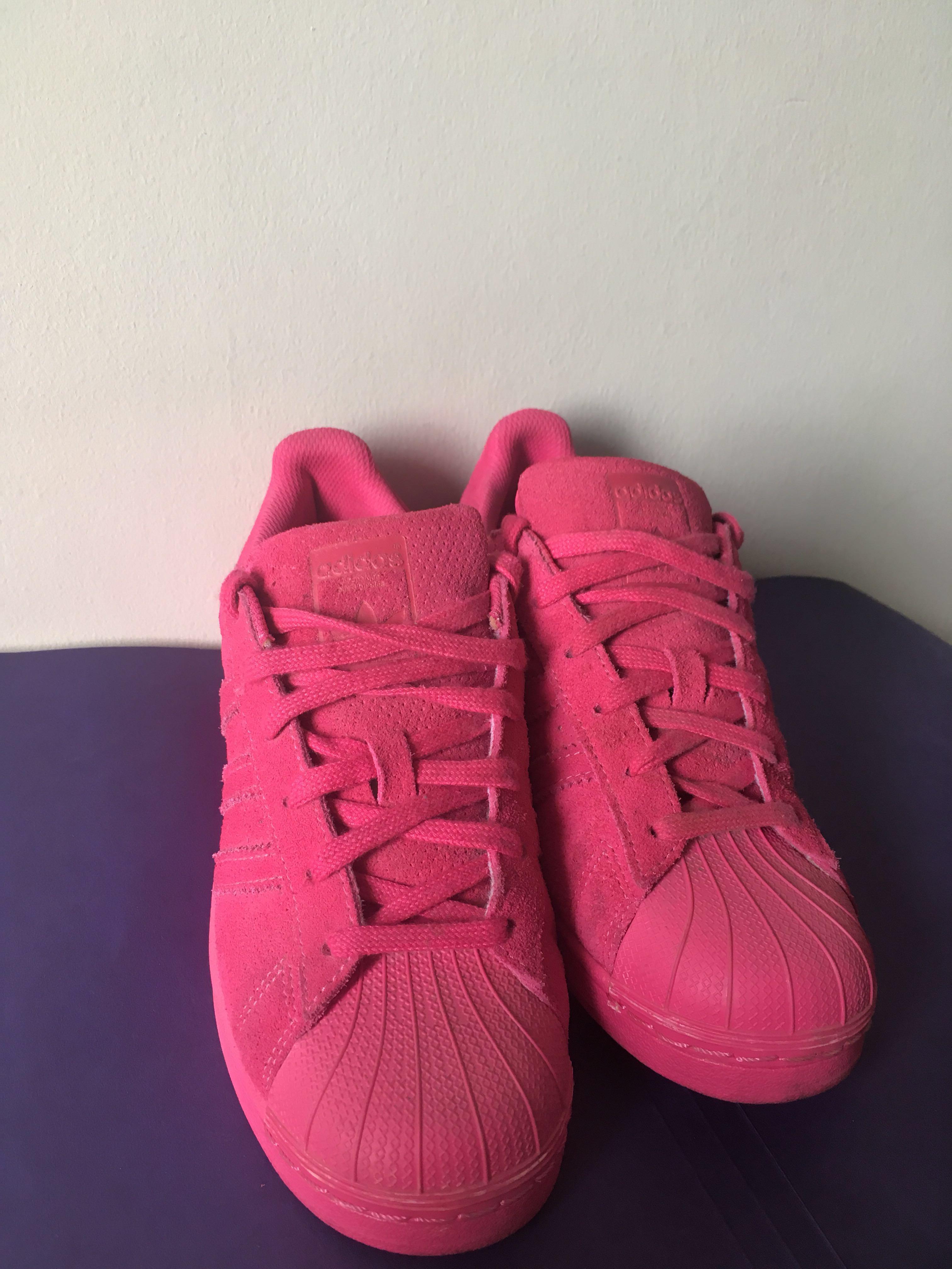 hot pink adidas superstar