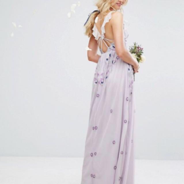 Amelia rose vintage ruffle maxi dress outlet