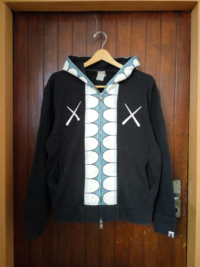 Bape x kaws zip hoodie hot sale