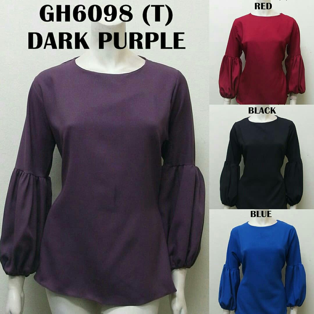 Blouse Lengan Gelembung Women S Fashion Clothes Tops On Carousell