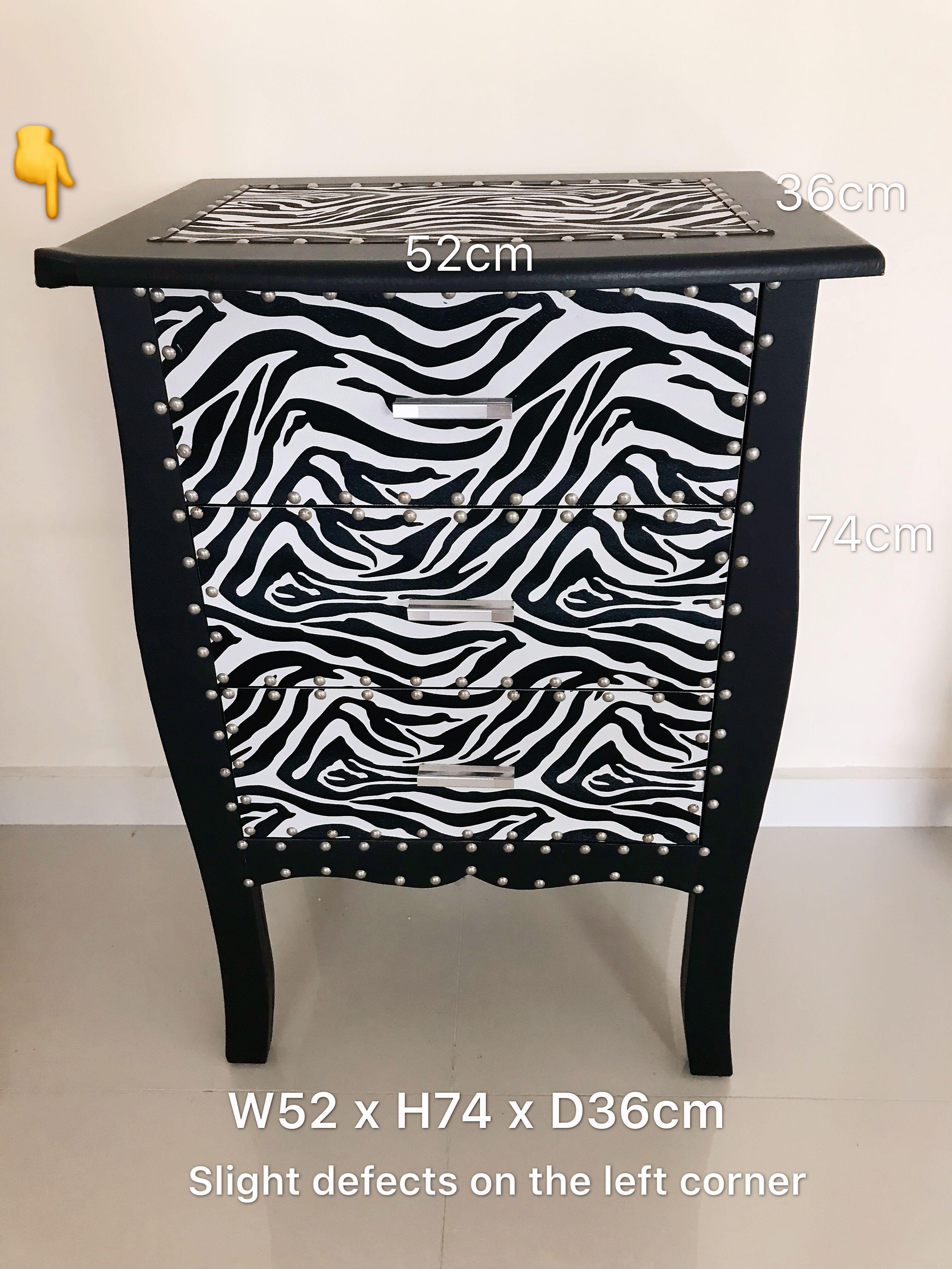 Brand New Gorgeous Zebra Chest Of Drawers Furniture