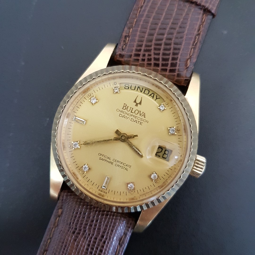 Bulova day date vintage deals