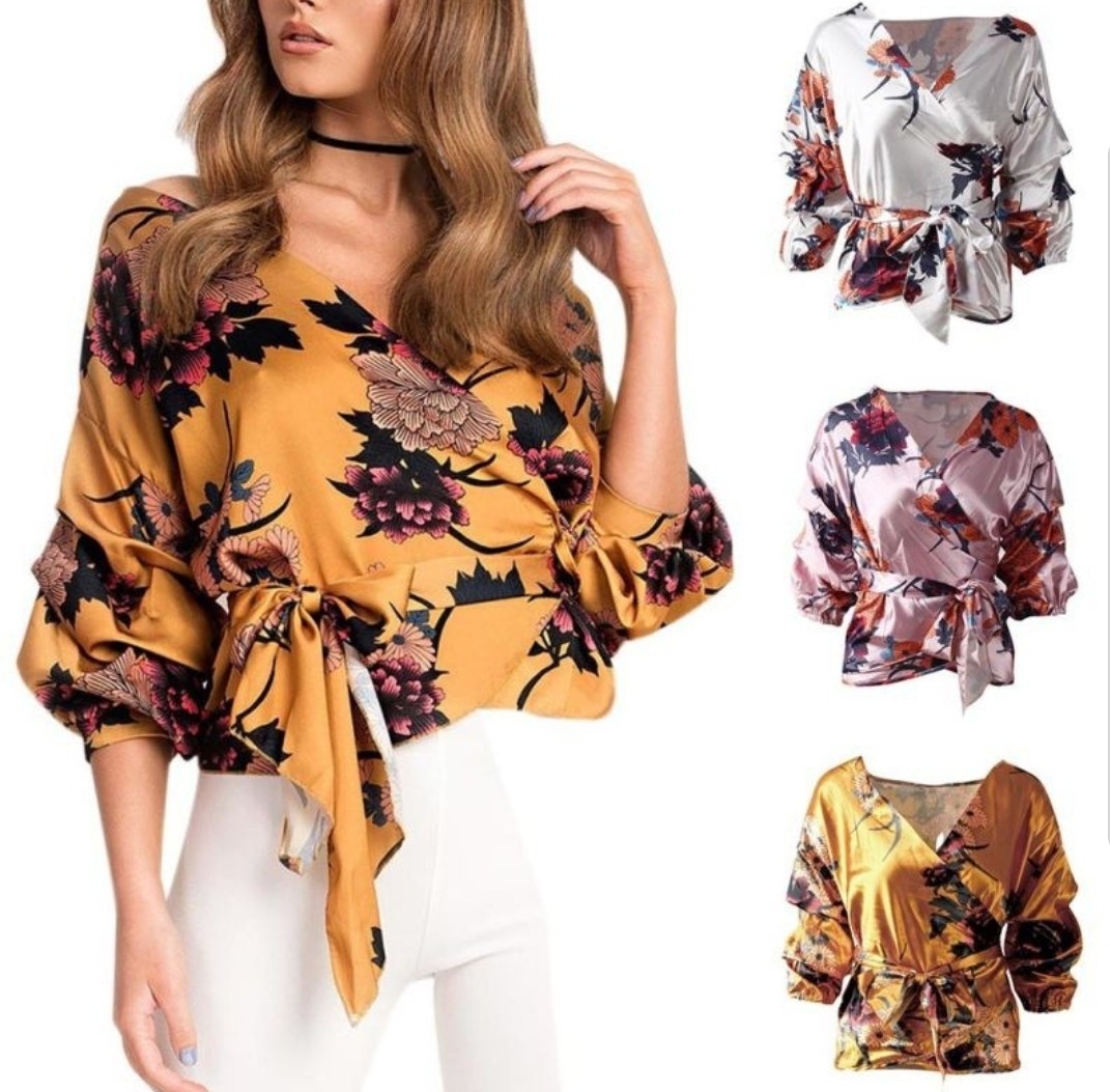chiffon wrap top
