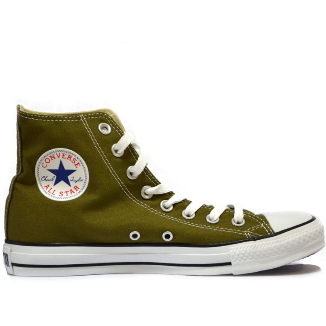 converse olive green high tops